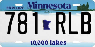 MN license plate 781RLB