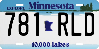 MN license plate 781RLD