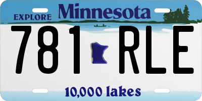 MN license plate 781RLE