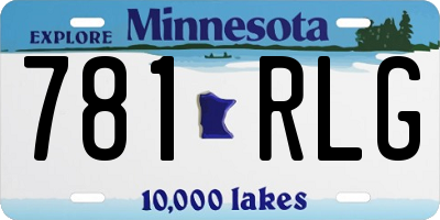 MN license plate 781RLG