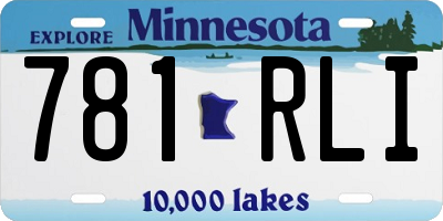 MN license plate 781RLI