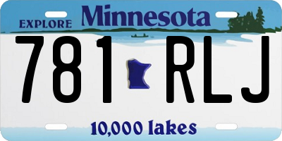MN license plate 781RLJ