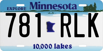 MN license plate 781RLK