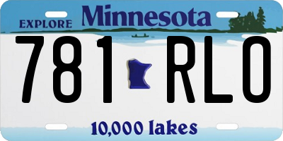 MN license plate 781RLO