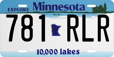 MN license plate 781RLR
