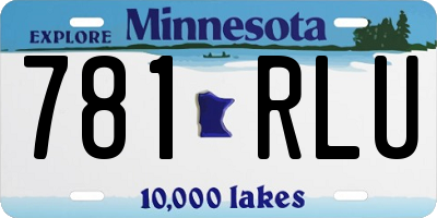 MN license plate 781RLU
