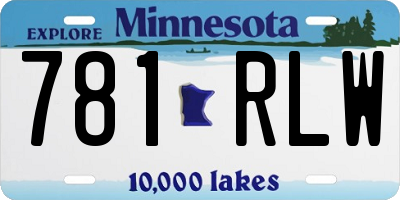 MN license plate 781RLW