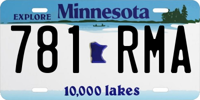 MN license plate 781RMA