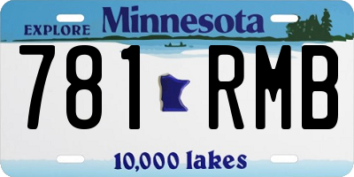 MN license plate 781RMB