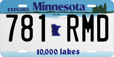 MN license plate 781RMD