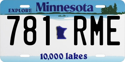 MN license plate 781RME