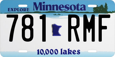 MN license plate 781RMF