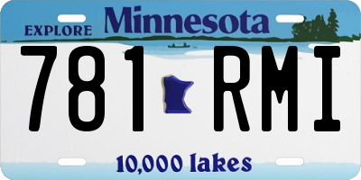 MN license plate 781RMI