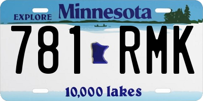 MN license plate 781RMK