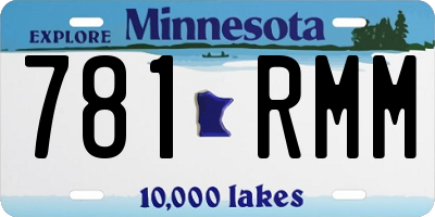 MN license plate 781RMM