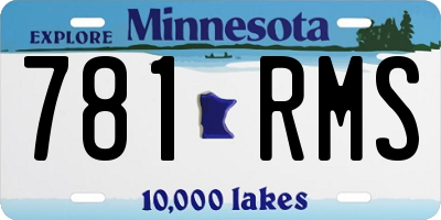 MN license plate 781RMS