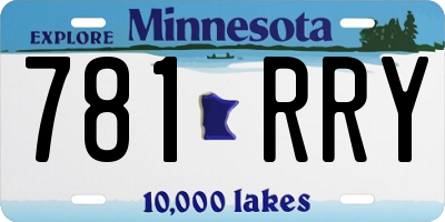 MN license plate 781RRY