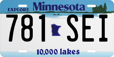 MN license plate 781SEI