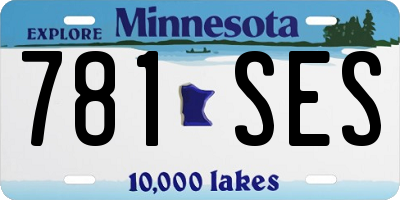 MN license plate 781SES