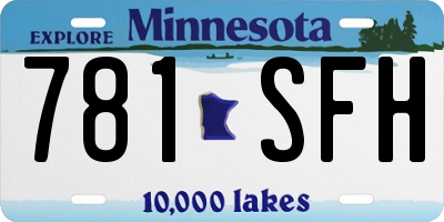 MN license plate 781SFH