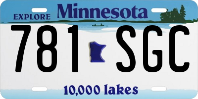 MN license plate 781SGC