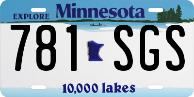 MN license plate 781SGS