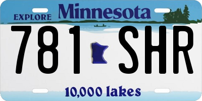MN license plate 781SHR