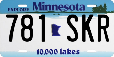 MN license plate 781SKR