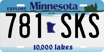 MN license plate 781SKS