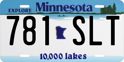 MN license plate 781SLT