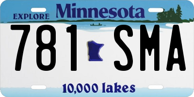 MN license plate 781SMA