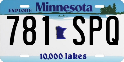 MN license plate 781SPQ