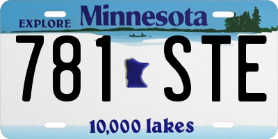 MN license plate 781STE