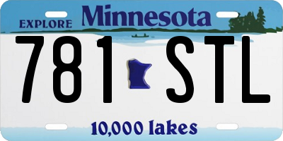 MN license plate 781STL