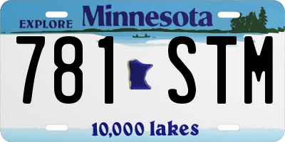 MN license plate 781STM
