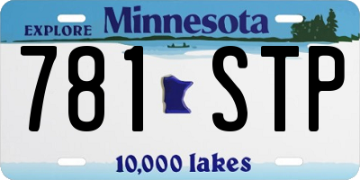 MN license plate 781STP