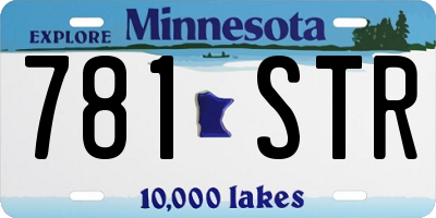 MN license plate 781STR