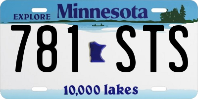 MN license plate 781STS