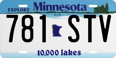 MN license plate 781STV