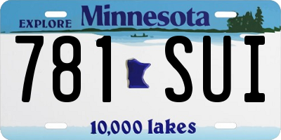 MN license plate 781SUI