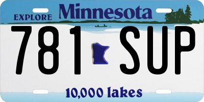 MN license plate 781SUP