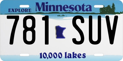 MN license plate 781SUV