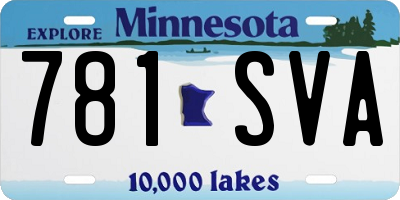 MN license plate 781SVA