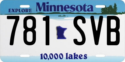 MN license plate 781SVB