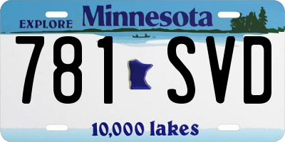 MN license plate 781SVD