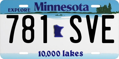 MN license plate 781SVE