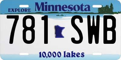 MN license plate 781SWB