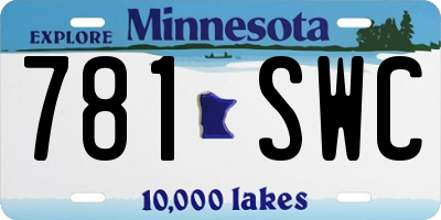 MN license plate 781SWC