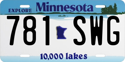 MN license plate 781SWG