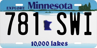 MN license plate 781SWI